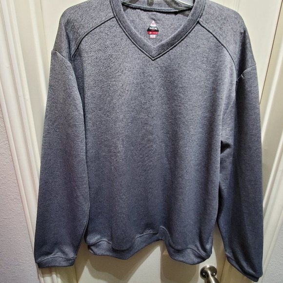 Men's BOLLE GOLF Gray V-Neck Long Sleeve Pull-Over Sweatshirt, Medium - Picture 1 of 7